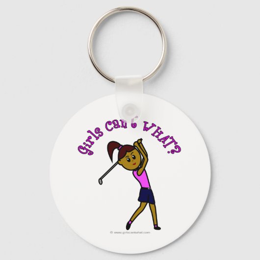Porte-clés Golfeur de femme noire (Recto)