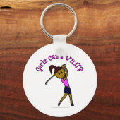 Porte-clés Golfeur de femme noire (Recto)