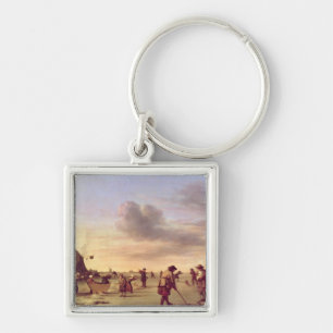 Porte-clés Golfeurs sur la glace près de Haarlem, 1668