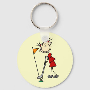 Porte-clés Golfeuse en bâtonnets féminins