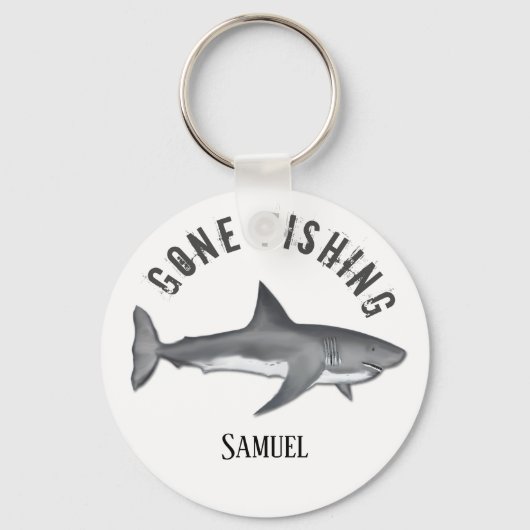 Porte-clés Gone Fishing Tuna Fish Modern Fishman Cute (Recto)