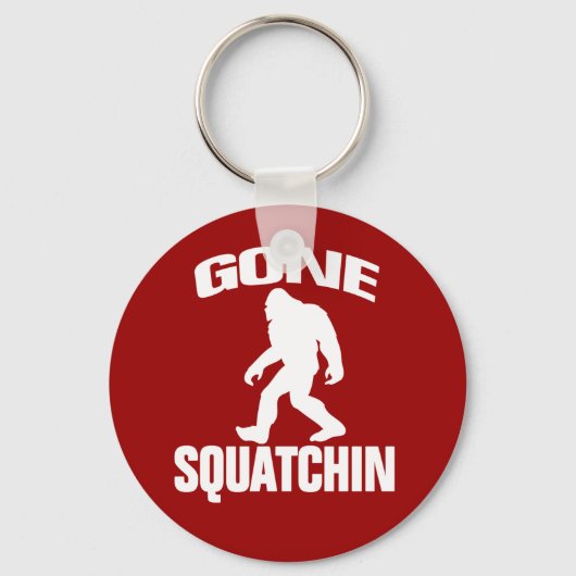 Porte-clés Gone Squatchin - Blanc et Rouge (Recto)