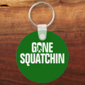 Porte-clés Gone Squatchin - Blanc et Vert (Recto)