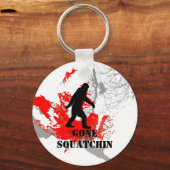 Porte-clés Gone Squatchin, noir bigfoot (Recto)
