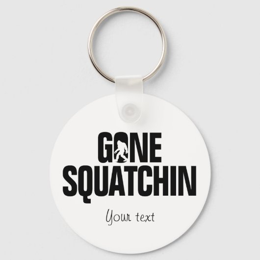 Porte-clés Gone Squatchine - Noir / Blanc Silhouette (Recto)