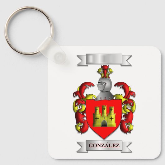 Porte-clés González Nom et Blason (Recto)