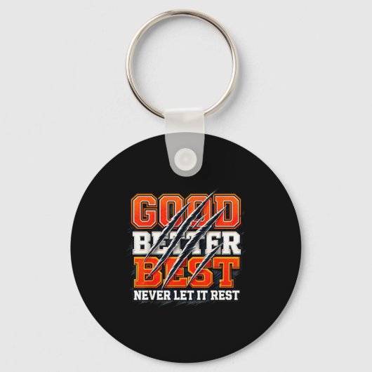 Porte-clés Good Better Never Let It Rest Motivation Bear (Recto)