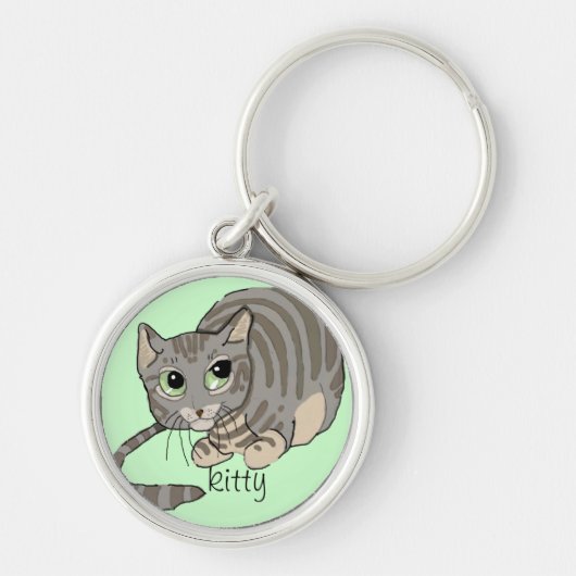 Porte-clés Good Kitty Grey Tiger Chat~porte - clé (Devant)