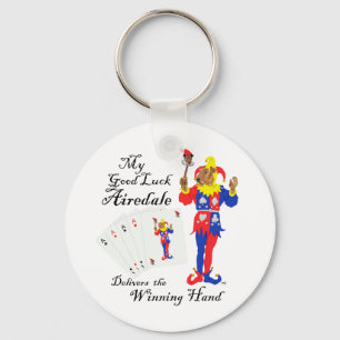 Porte-clés Good Luck Poker Airedale Terrier