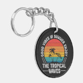 Porte-clés Good Vibes en été profitez des vagues tropicales (Devant gauche)