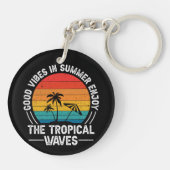 Porte-clés Good Vibes en été profitez des vagues tropicales (Dos)