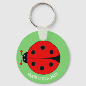 Porte-clés Good Vibes Lady Bug sur Lime Green (Verso)