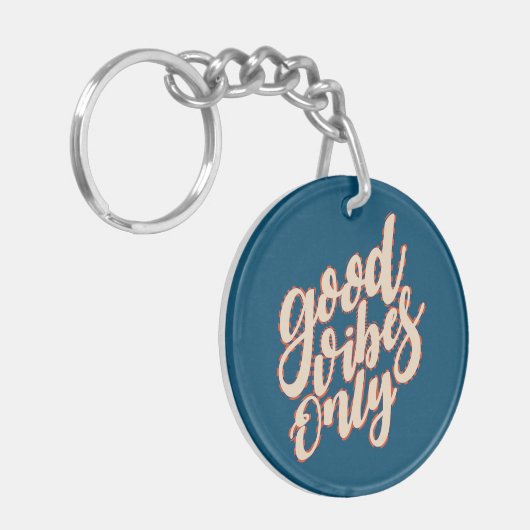 Porte-clés Good Vibes, Saint Valentin| Porte - clé (Devant gauche)