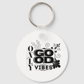 Porte-clés Good Vibes uniquement - Typographie motivationnell (Recto)