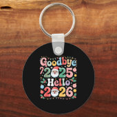 Porte-clés Goodbye 2025 Hello 2026 Christmas New Year Gift  (Recto)