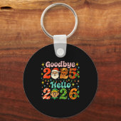 Porte-clés Goodbye 2025 Hello 2026 Cute Christmas New Year (Recto)