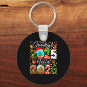 Porte-clés Goodbye 2025 Hello 2026 Happy New Year's Eve Chris (Recto)