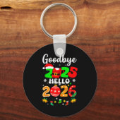 Porte-clés Goodbye 2025 Hello 2026 Happy New Year's Eve Chris (Recto)