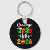 Porte-clés Goodbye 2025 Hello 2026 Happy New Year's Eve Chris (Recto)