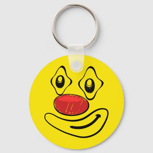 Porte-clés Goofy Clown visage jaune (Recto)