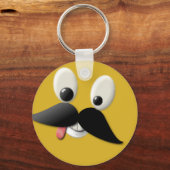 Porte-clés Goofy Happy Face avec Moustache (Recto)