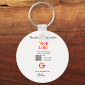 Porte-clés Google review business logo website scan QR code (Recto)