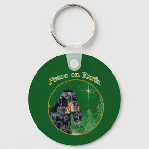 Porte-clés Gordon Setter Porte - clé de la paix