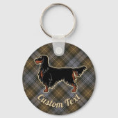 Porte-clés Gordon Setter sur Patiné Gordon Tartan (Recto)