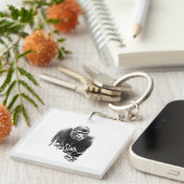 Porte-clés Gorilla Lope Digital Outline Art (Devant Droit)