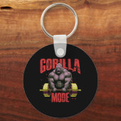 Porte-clés Gorilla Mode Weightlifting Gym Bodybuilding Workou (Recto)