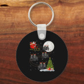 Porte-clés Gorilla Santa Sleigh Flying Funny Magical Christma (Recto)