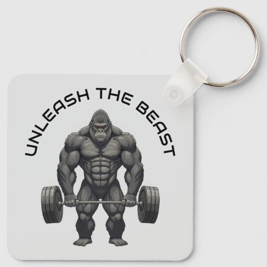 Porte-clés Gorille d'haltère (Dos)