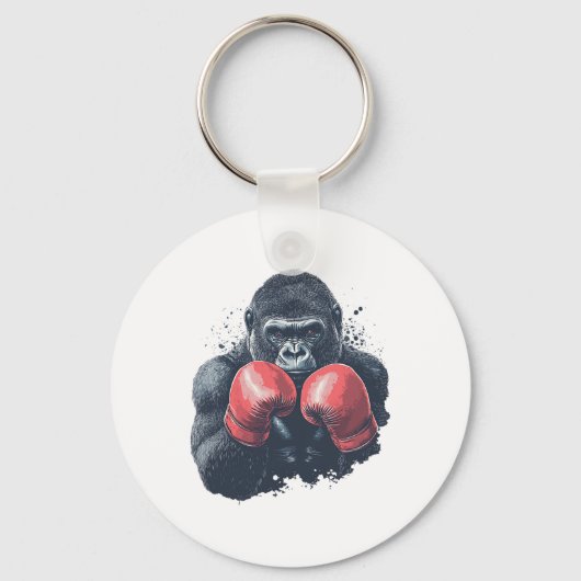 Porte-clés Gorille En Gants De Boxe - Entraînement En Boxe (Recto)