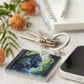 Porte-clés Gorille en verre (Devant Droit)