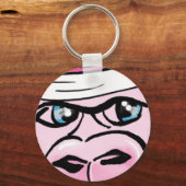 Porte-clés Gorille rose avec Sweat (Recto)