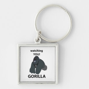Porte-clés Gorille Vous Regardant Drôle Gorille