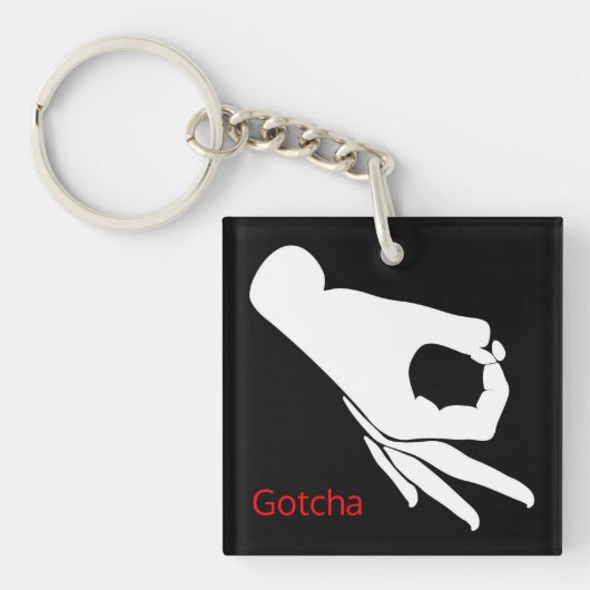 Porte-clés Gotcha vous avez regardé l'image différente de jeu (Devant)
