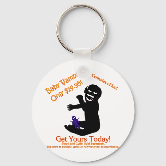 Porte-clés Goth Baby Vampire Voodoo Doll Halloween Humour (Recto)