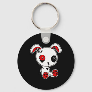 Porte-clés Goth Bunny Lazy Costume d'Halloween Scary Gothique