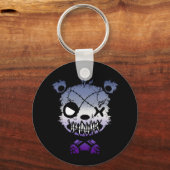 Porte-clés Goth Butch Lesbian Pride Drapeau Ours de couleur (Recto)