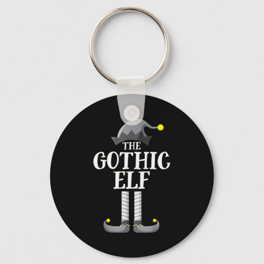 Porte-clés Gothic Black Elf Matching Family Group Christmas P (Recto)
