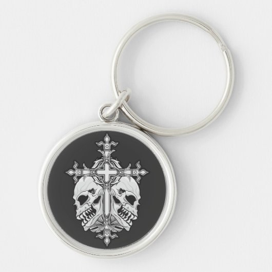 Porte-clés Gothic Cross with Skulls (Devant)