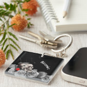 Porte-clés Gothic Skull and Roses  (Devant Droit)
