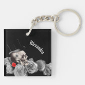 Porte-clés Gothic Skull and Roses  (Dos)