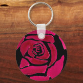 Porte-clés Gothique abstrait rose aquarelle art original (Recto)