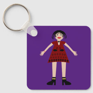 Porte-clés Gothique Halloween Vampire Lady double face