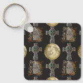 Porte-clés Gothique R.I.P. Headstone Celtic Cross Pleine lune (Recto)