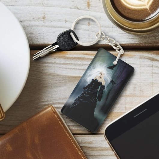 Porte-clés Gothique Ravens Forêt Femme Noir