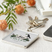 Porte-clés Gothique Romantique Jusqu'à la Mort Crâne Floral V (Côté)