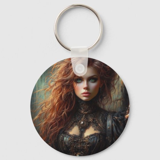 Porte-clés Gothique steampunk féminin (Recto)